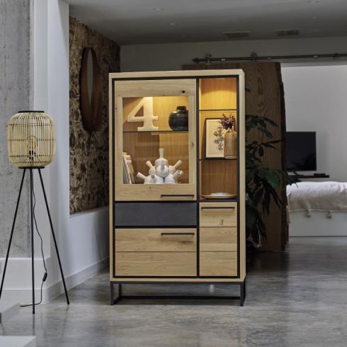 Brooks - Armoire-vitrine 3 portes