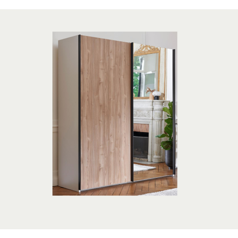 Armoire 2 portes coulissantes avec miroir - Toscane