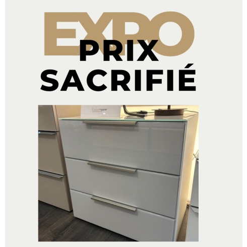 Chevet 3 tiroirs Concept me 700 - Exposition - Destockage