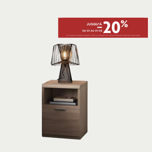 Chevet 1 tiroir, 1 niche