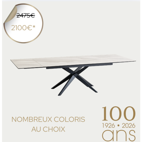 Table de repas extensible Ecrin